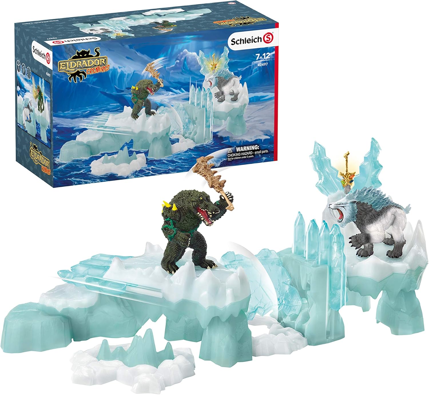 Schleich Eldrador, Eldrador Creatures Action Figures for Boys and Girls Ages 7-12, 6-Piece Playset, Monster Attack on the Ice Fortress