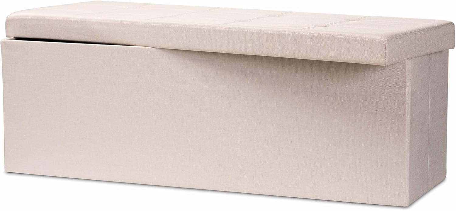 Baxton Studio 196-12518-AMZ Ottomans, Beige Pack of 2