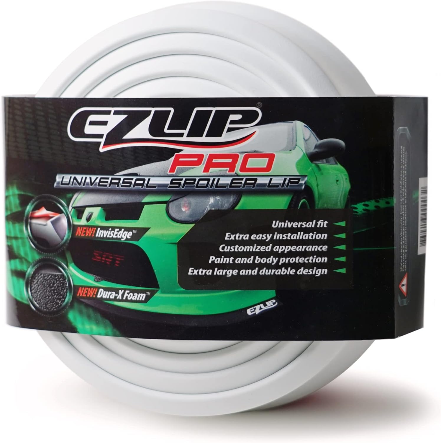 EZ Lip PRO – The Original Universal Fit 2-Inch Lip Spoiler, Car Accessory to Protect and Customize Your Ride, Black Pack of 2