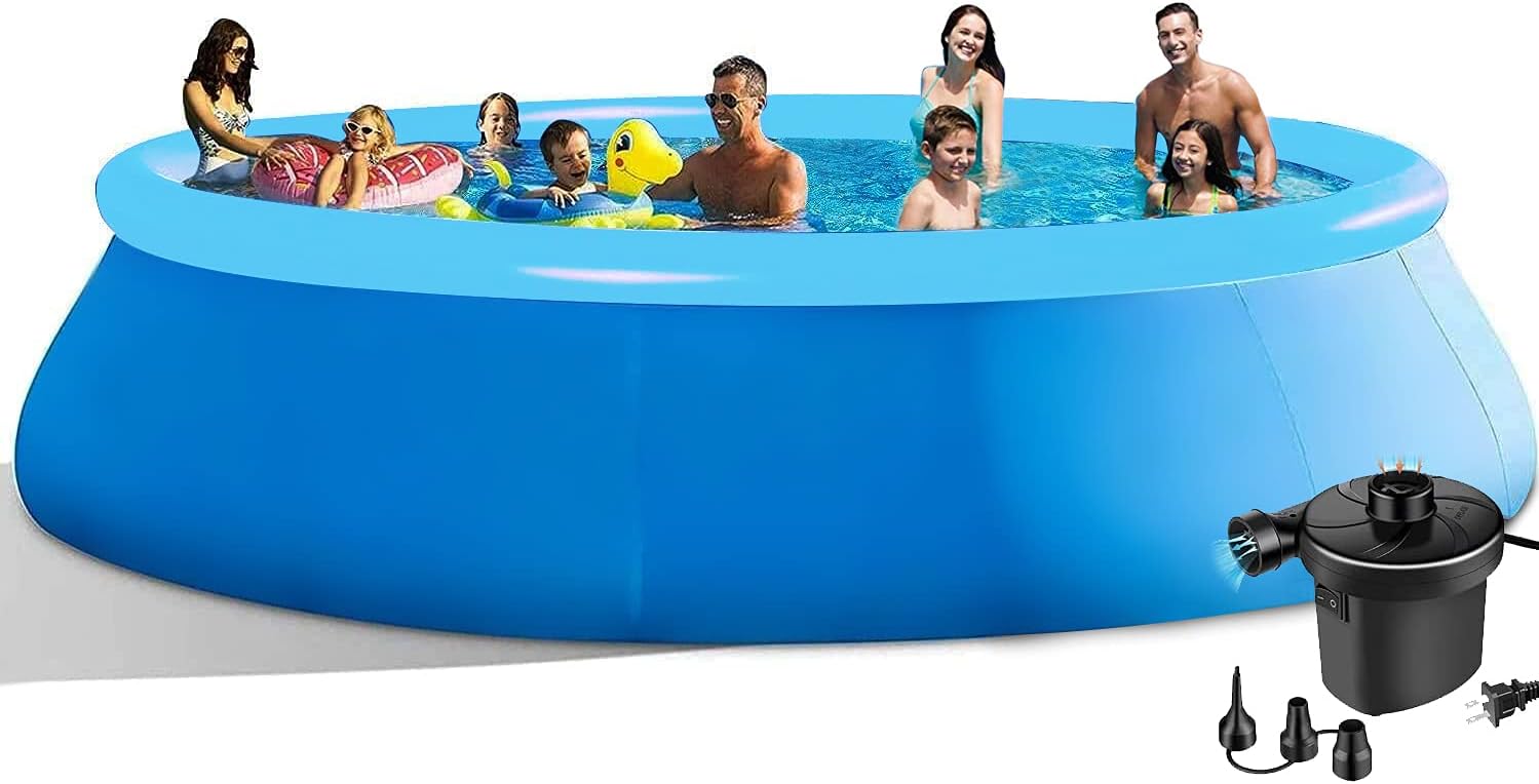 Swimming Pools Above Ground Pool - 10Ft X 30in Pool with Electric Pump Swimming Pool Blow up Pool Kiddie pool Easy Quick to Set Swimming Pools for Backyard,Adults,Kids,Garden,Outdoor