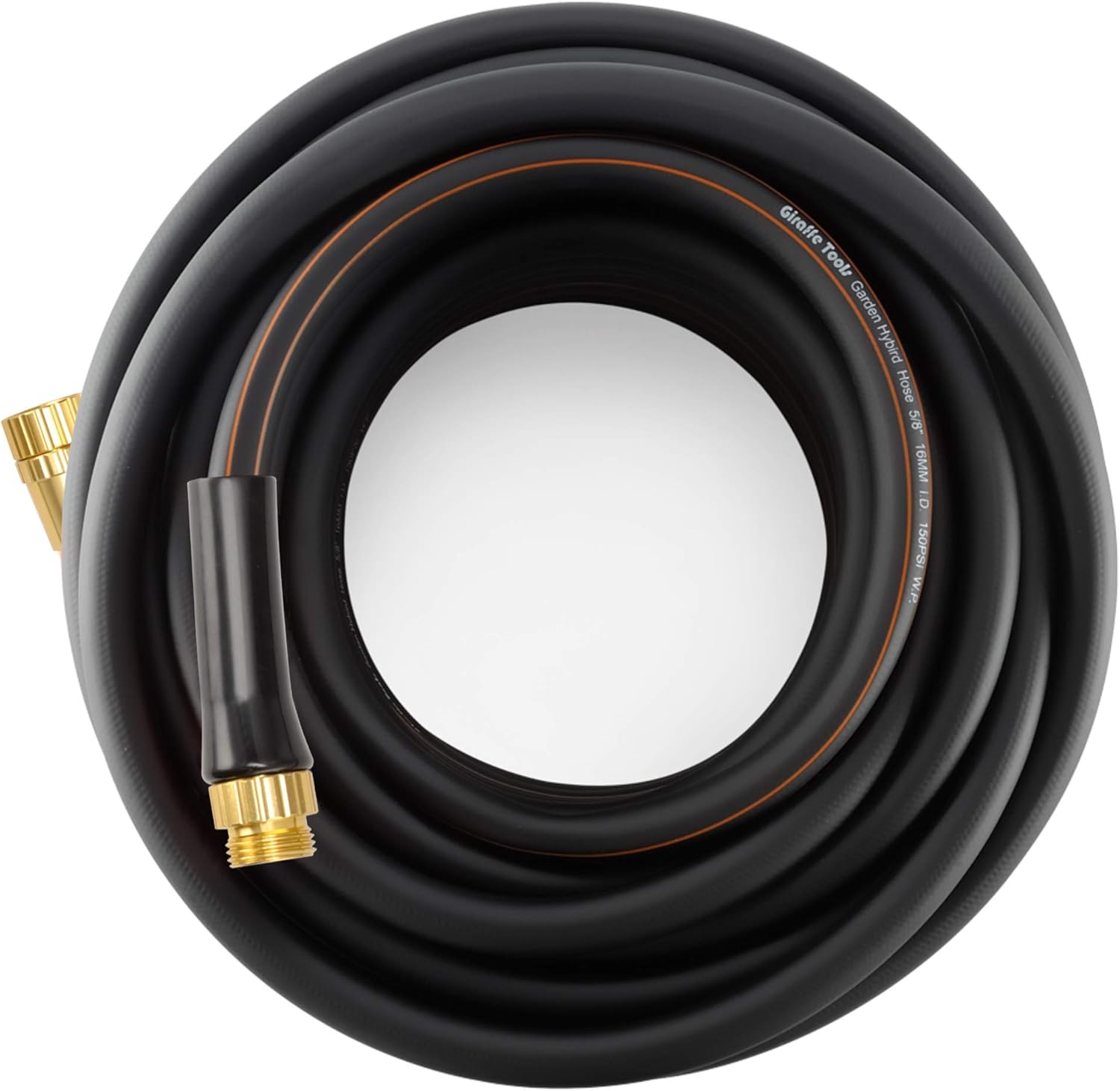 Giraffe Tools Hybrid Garden Hose 5/8 in. x 50 ft. Heavy Duty, Lightweight, Flexible, Durable Water Hose with Sleeves, No-kink, Leak-proof Gardening Hose with Male to Female Fittings Pack of 2