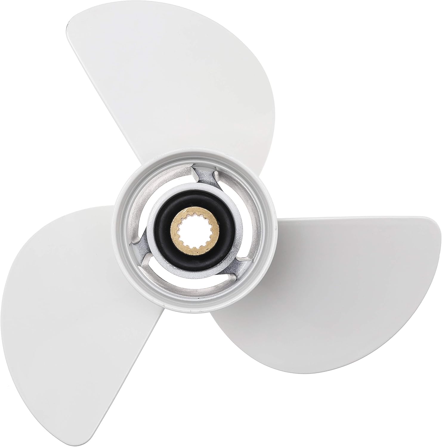 WLFINKMO Replace 6E5-45945-00-EL Boat Motor Propeller 13 1/4 x 17-K for Yamaha Outboard 60HP 70HP 75HP 80HP 85HP 90HP 115HP 130HP, 15 Tooth, RH, Aluminum