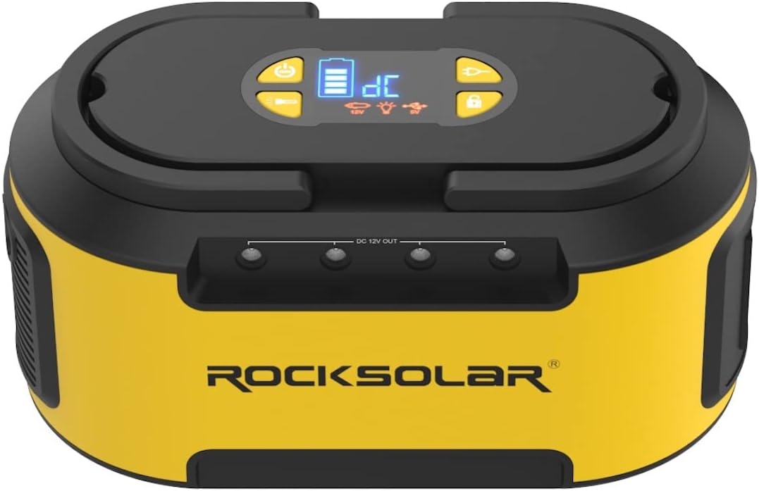 ROCKSOLAR Portable Power Station 200W Ready RS420 - 222Wh Backup Lithium Battery, Solar Generator Power Supply with AC/USB/12V DC Outlets for Camping, RV, Home, Outdoor, Emergency
