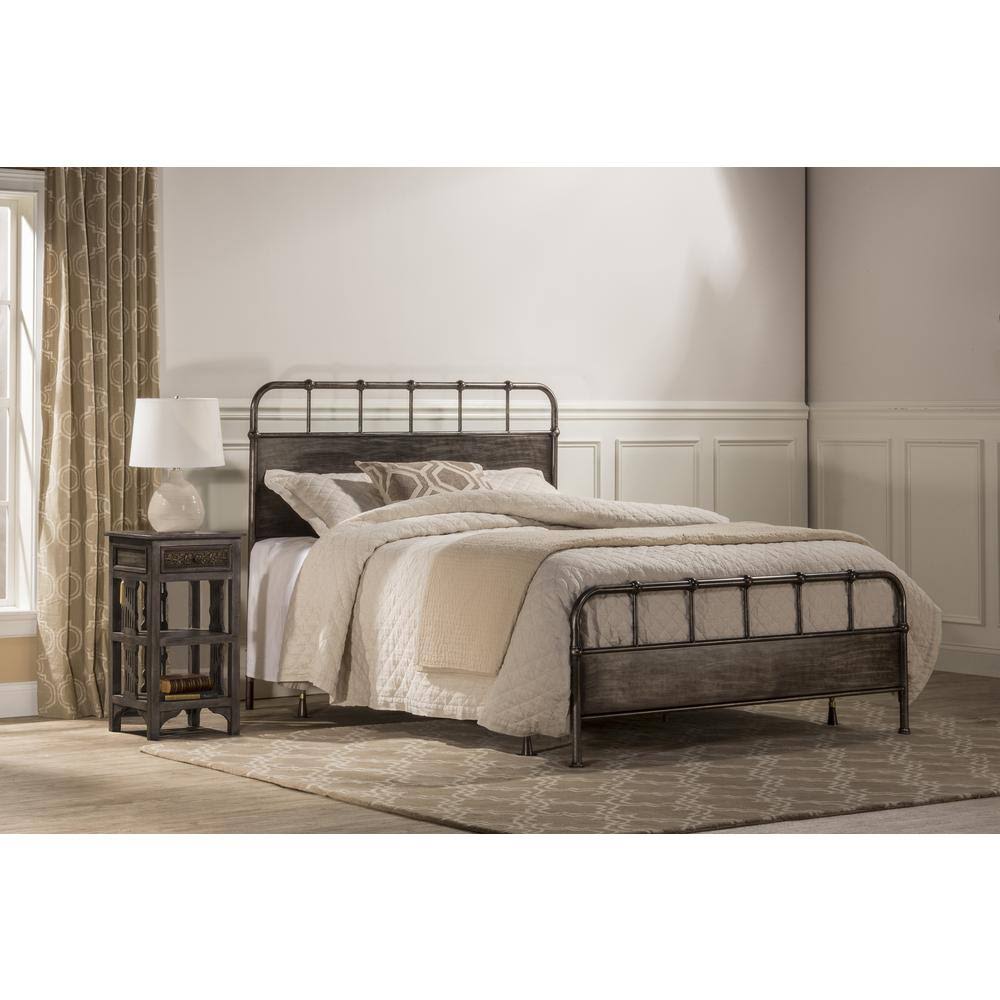 Hillsdale Furniture Bed Rubbed Black Grayson Bed Set King