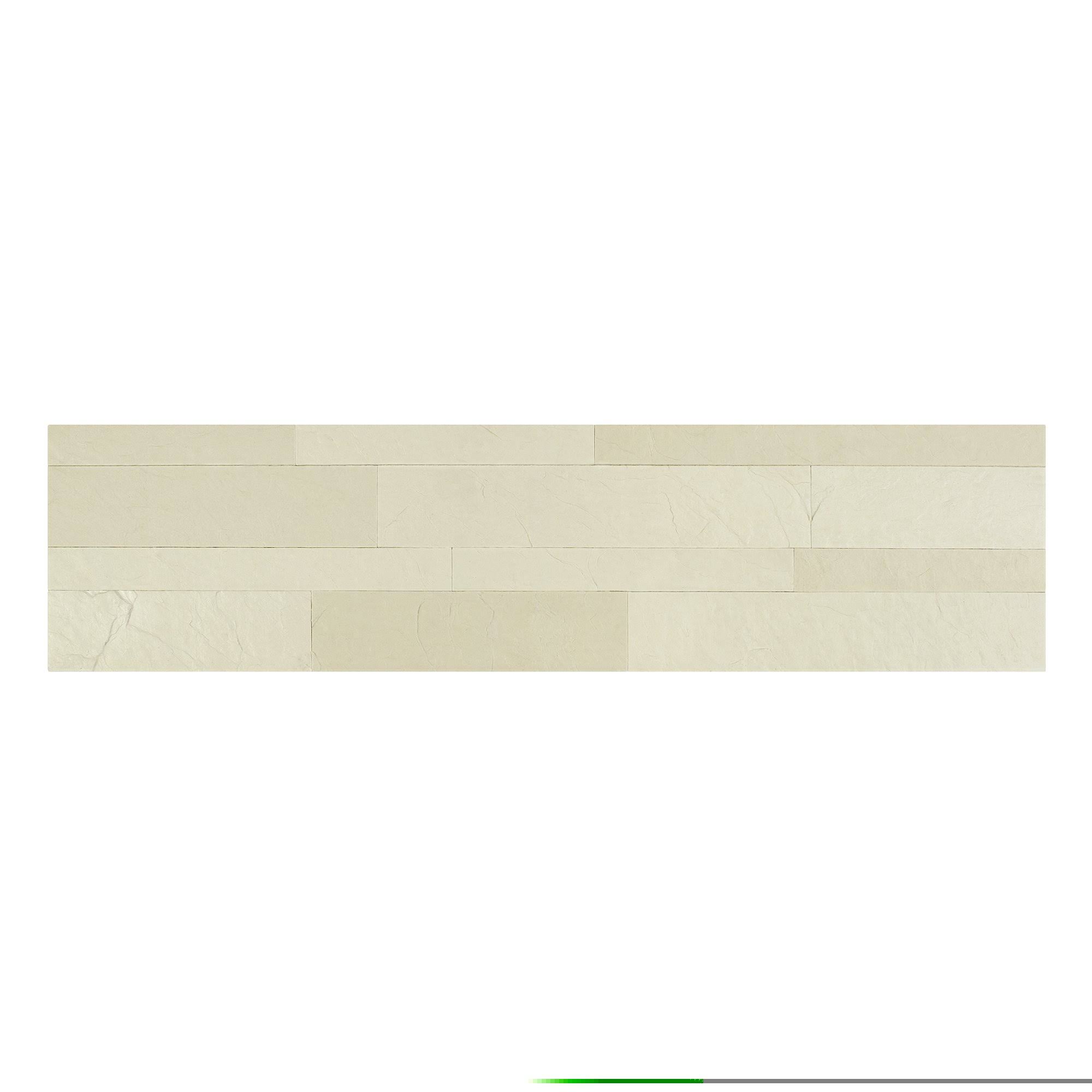 Achim Bldwt10306 Bolder Stone 6in x 24in Self Adhesive Stone Wall Tile - Alabaster - 6 Tiles/6 Sq ft.