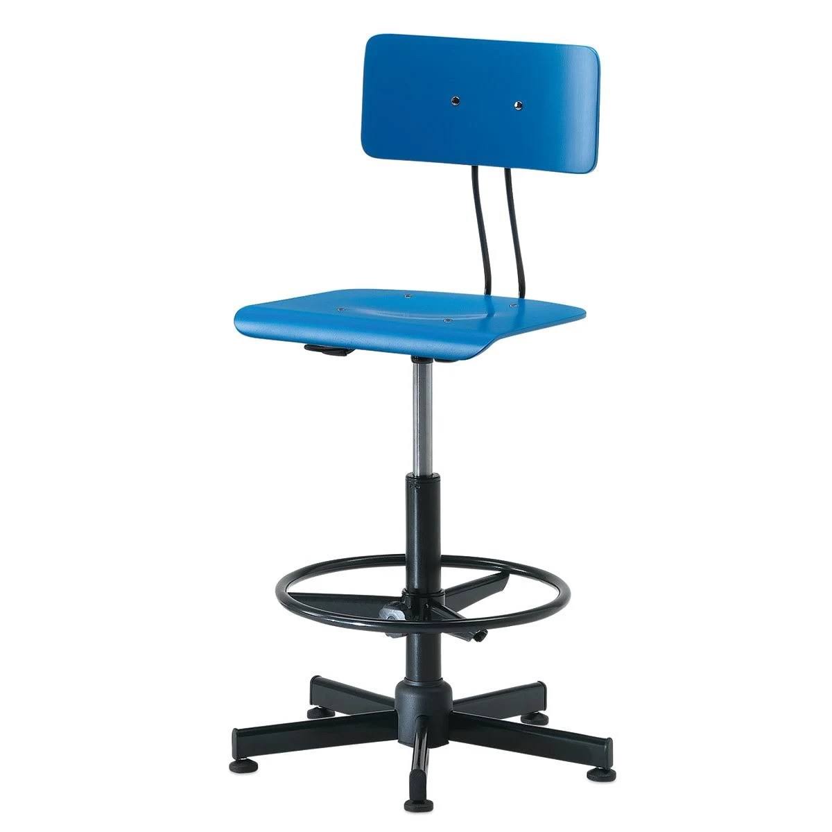 Bieffe Drafting Chair - Blue, Black