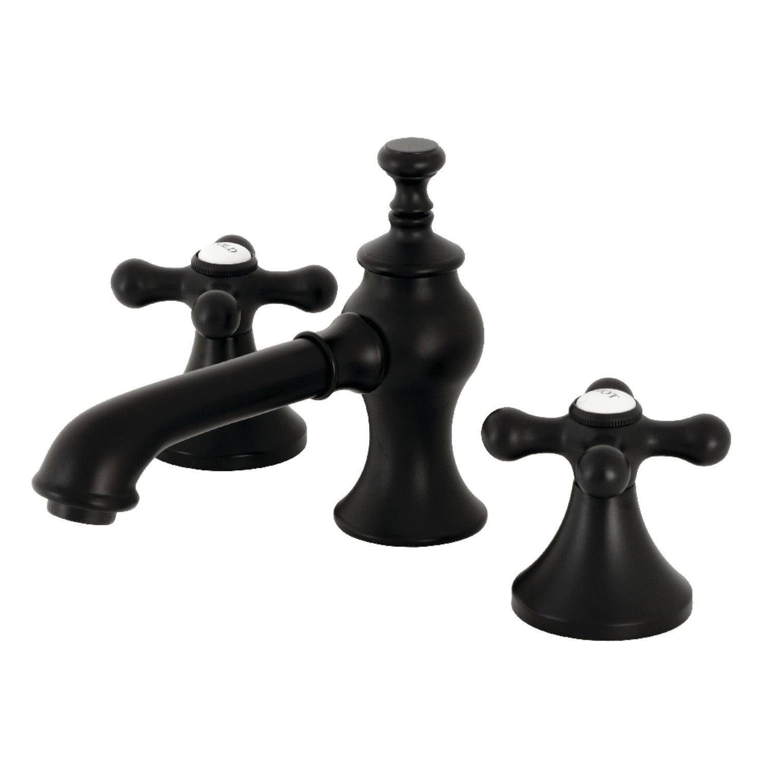 Vintage 8 in. Widespread Bathroom Faucet - Matte Black
