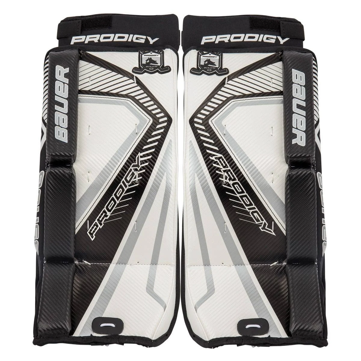 Bauer Prodigy 3.0 Goalie Leg Pads - Youth - White/Black/Silver - M