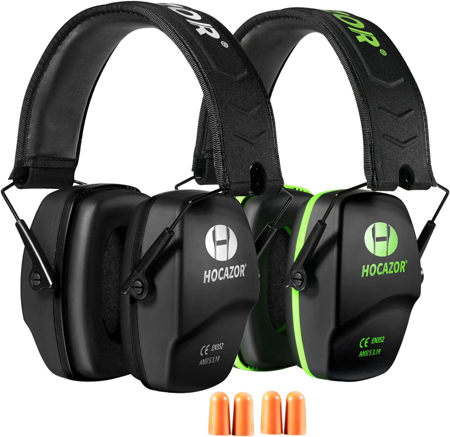 Shooting Ear Protection Suit for Shooters Hunting Range Racing Concert Sports Events Airports - Black&Purple - Hocazor HO1006