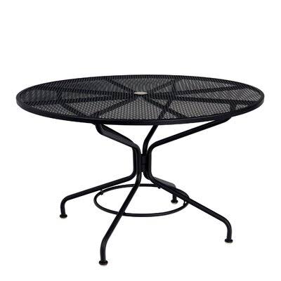 Mesh Metal Dining Table Woodard Frame Color: Textured Black