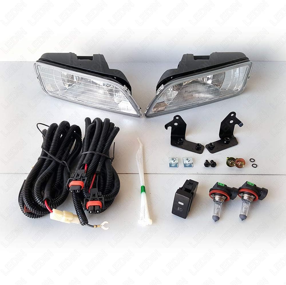 LEDIN Fog Lights Compatible with 2006 2007 Accord Sedan 4DR JDM Style (OE Style Clear Lens with Wires, Bulbs)