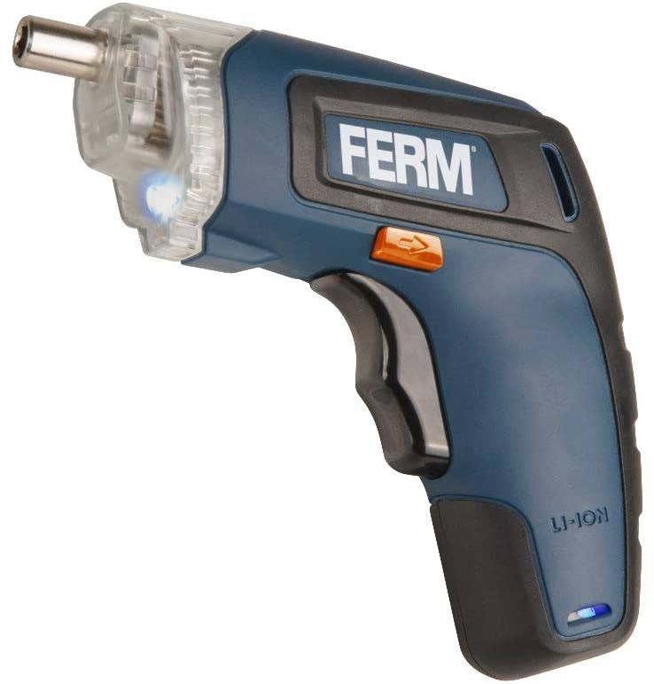 Ferm cdm1132 3.6 V Lithium Ion Black, Blue Cordless Screwdriver &ndash; Screwdriver, 3.6 V, Li-ion, 1300 mAh, 185 mm, 185 mm, 61 mm