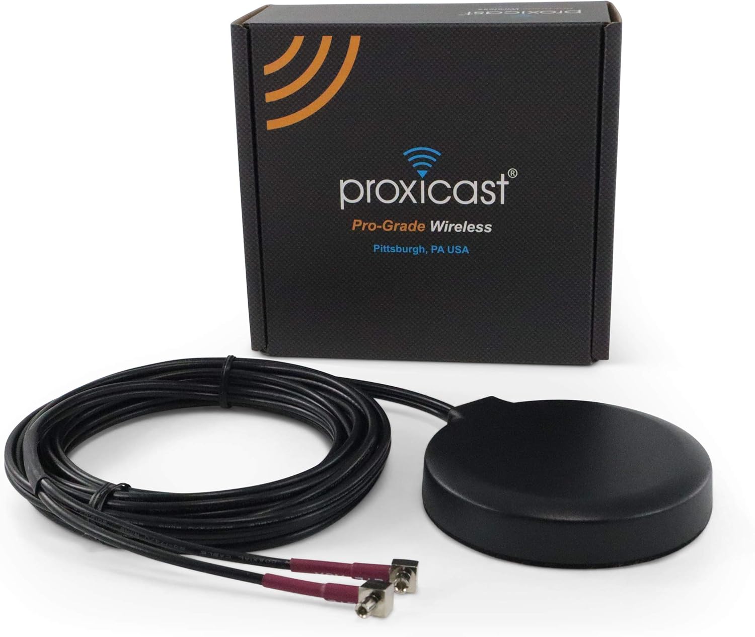 Proxicast Ultra Low Profile MIMO 3G / 4G / LTE Omni-Directional Screw-Mount Antenna for Verizon, AT&T, Sprint (and Others) Modems & Routers with SMA External Antenna Jacks Pack of 2