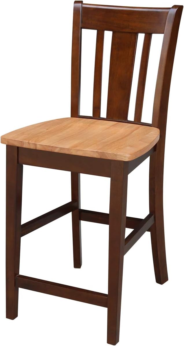 International Concepts San Remo Counter Height Stool, 24-Inch, Black Finish