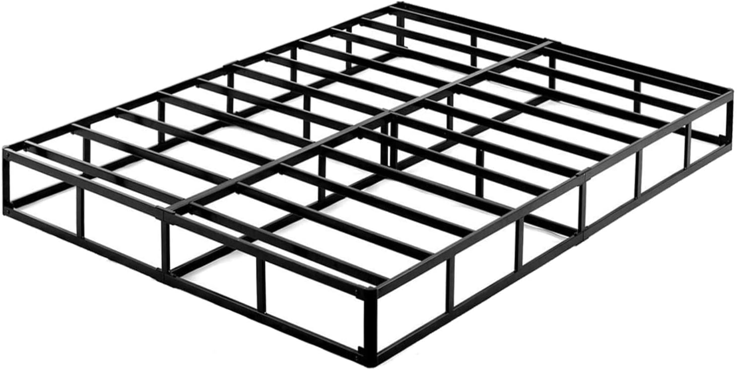 ZIYOO Cal King Box Spring 9 Inch High Profile Easy Assembly,Mattress Foundation/Heavy Duty Metal Steel Structure/Quiet Noise-Free Accessory