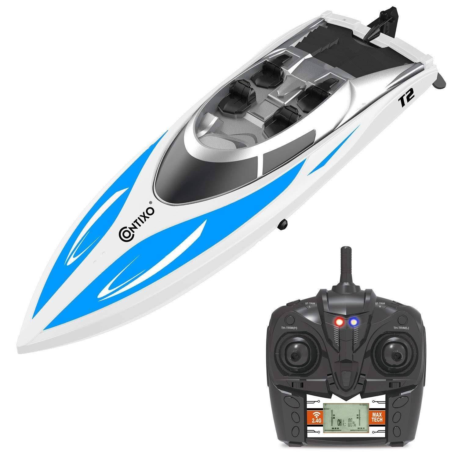 Contixo RC Remote Control Racing Speedboats Blue