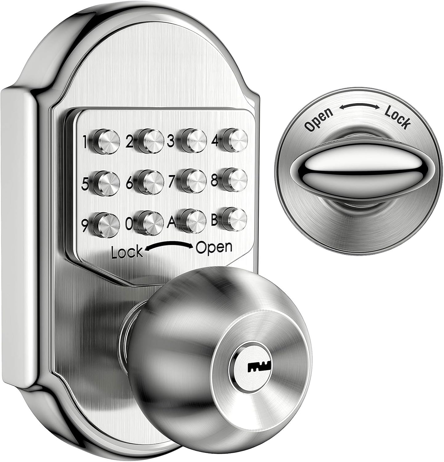 Megaflint Keyless Entry Door Lock Deadbolt Keypad Mechanical Stainless Steel (Pass Code or Key ) 100% Mechanical, No Electronic Pack of 2