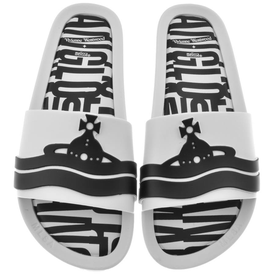 Vivienne Westwood x Melissa Beach Sliders - White Contrast