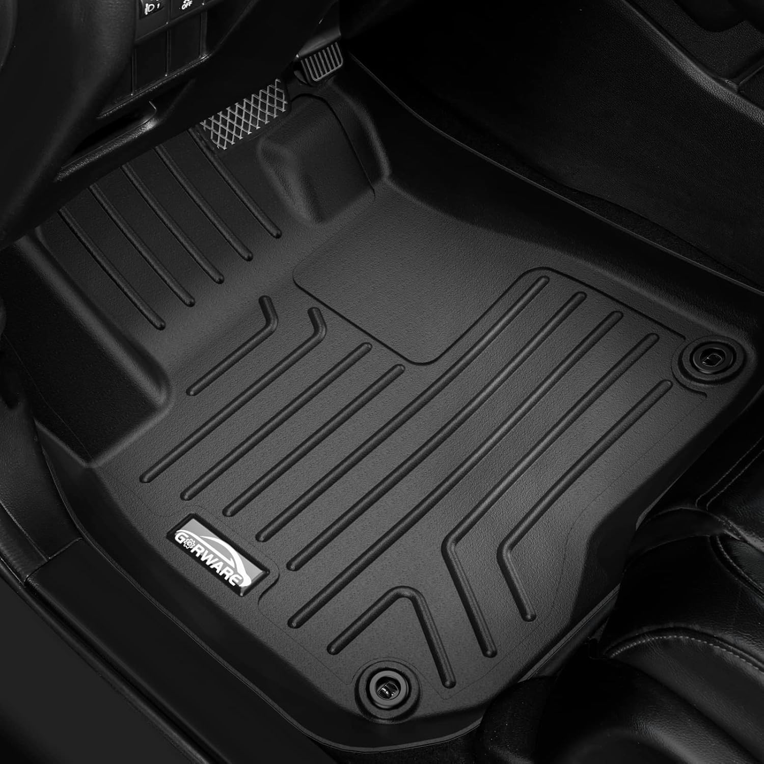 GORWARE 3D Floor Mats Compatible with Honda CR-V 2022 2021 2020 2019 2018 2017, Front and Rear Row Floor Liners for 2017-2022 CRV with All Weather Performance, Black 1st and 2nd Row Auto Floor Mat