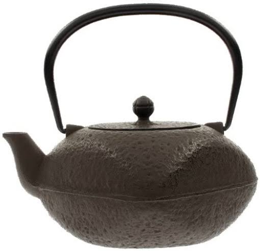Iwachu Japanese Artisan Iron Tetsubin Square Teapot 42-Ounce Antique Brown