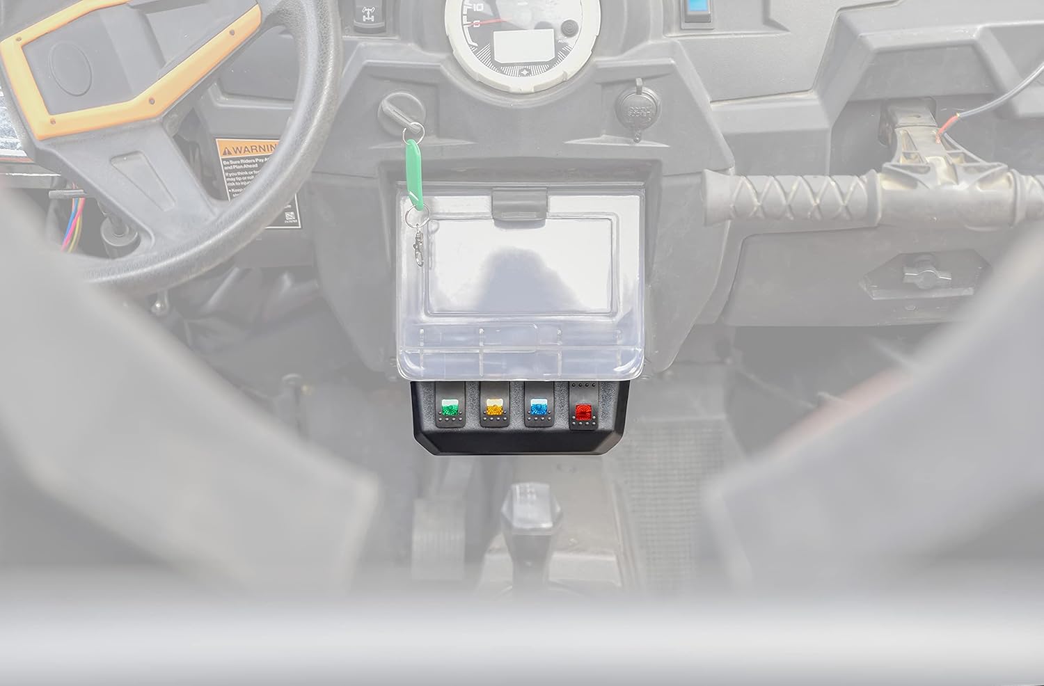 Switch Panel for Polaris RZR XP 1000, SAUTVS Under Dash Switch Case with 4 Rocker Switches for Polaris RZR XP 1000 2014-2018 Accessories