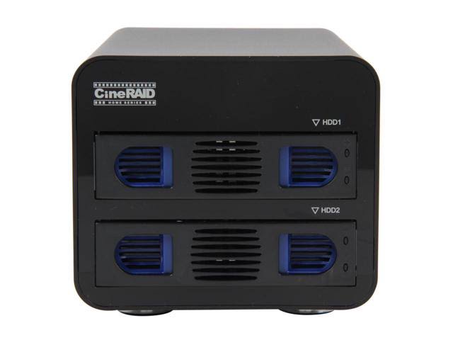 CineRAID CR-H252 Hardware Raid, Supports Raid 0, 1, JBOD 2 3.5x22 Drive bays USB 3.0 (Backwards Compatible to USB 2.0) 2-Bay RAI