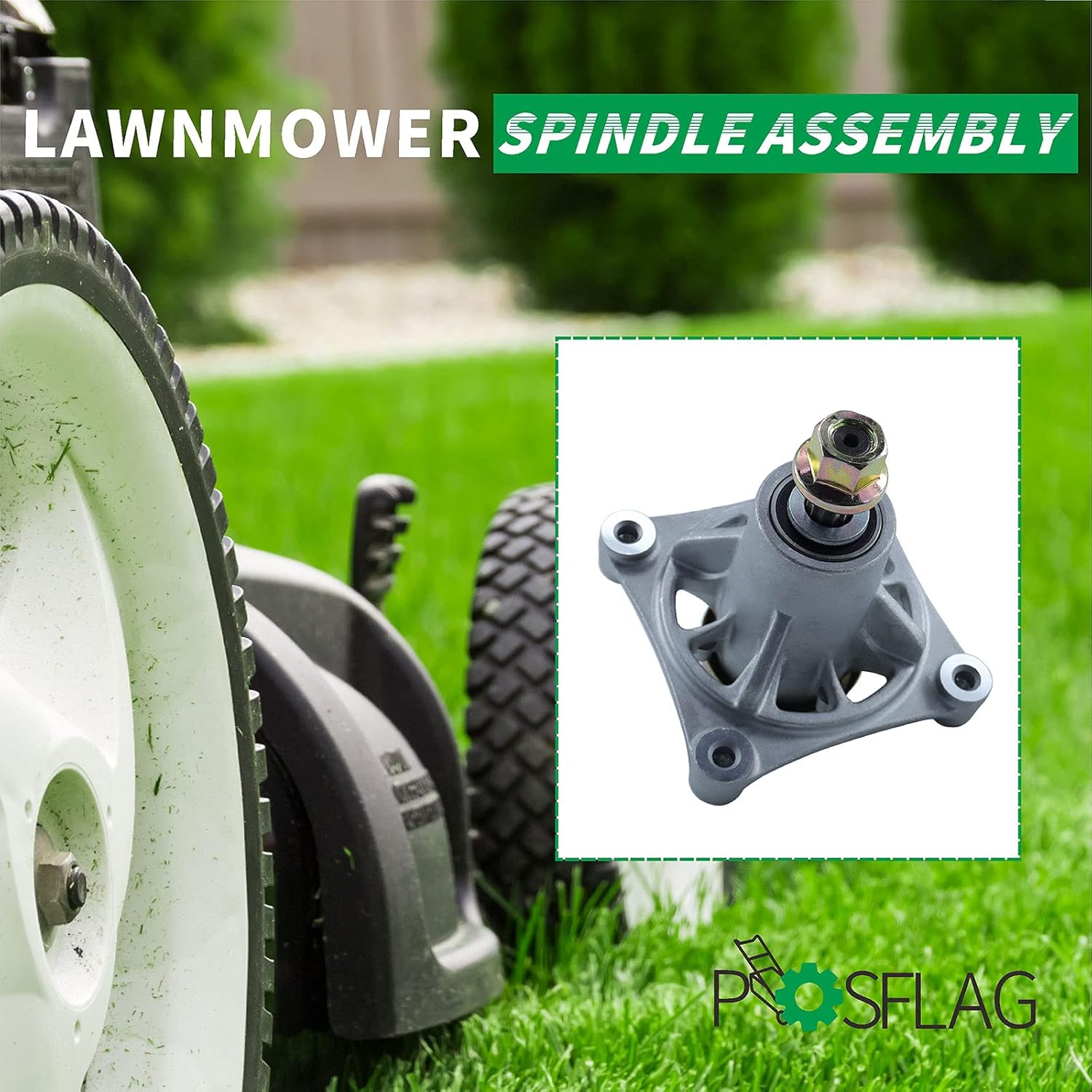 POSFLAG Spindle Assembly Replaces Excel Hustler Raptor 604214, 285-30 for Hustler 36'' 42'' 52'' Decks