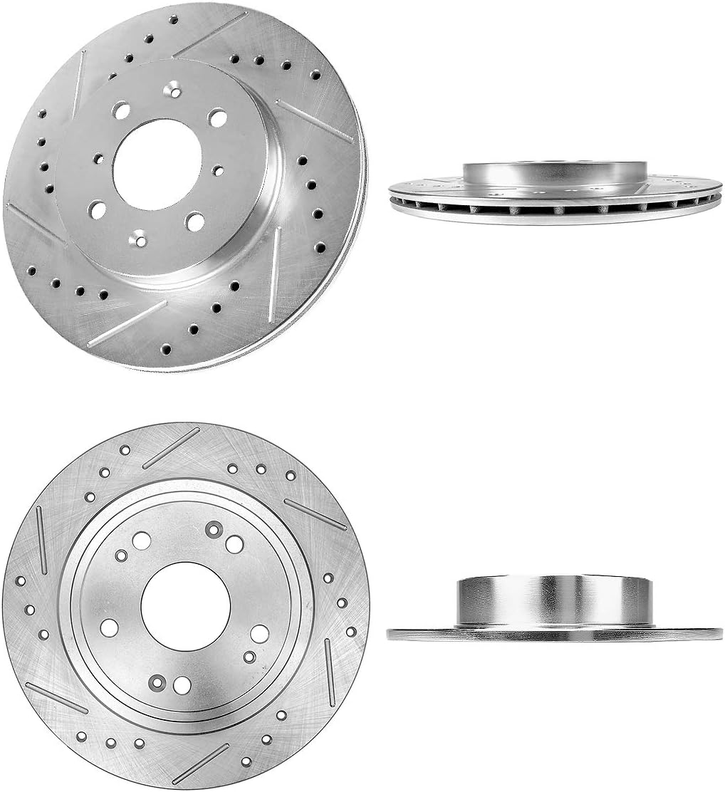 Callahan CDS03032 FRONT 262mm + REAR 239mm D/S 4 Lug [4] Rotors [ fit Honda Civic Acura Integra ]