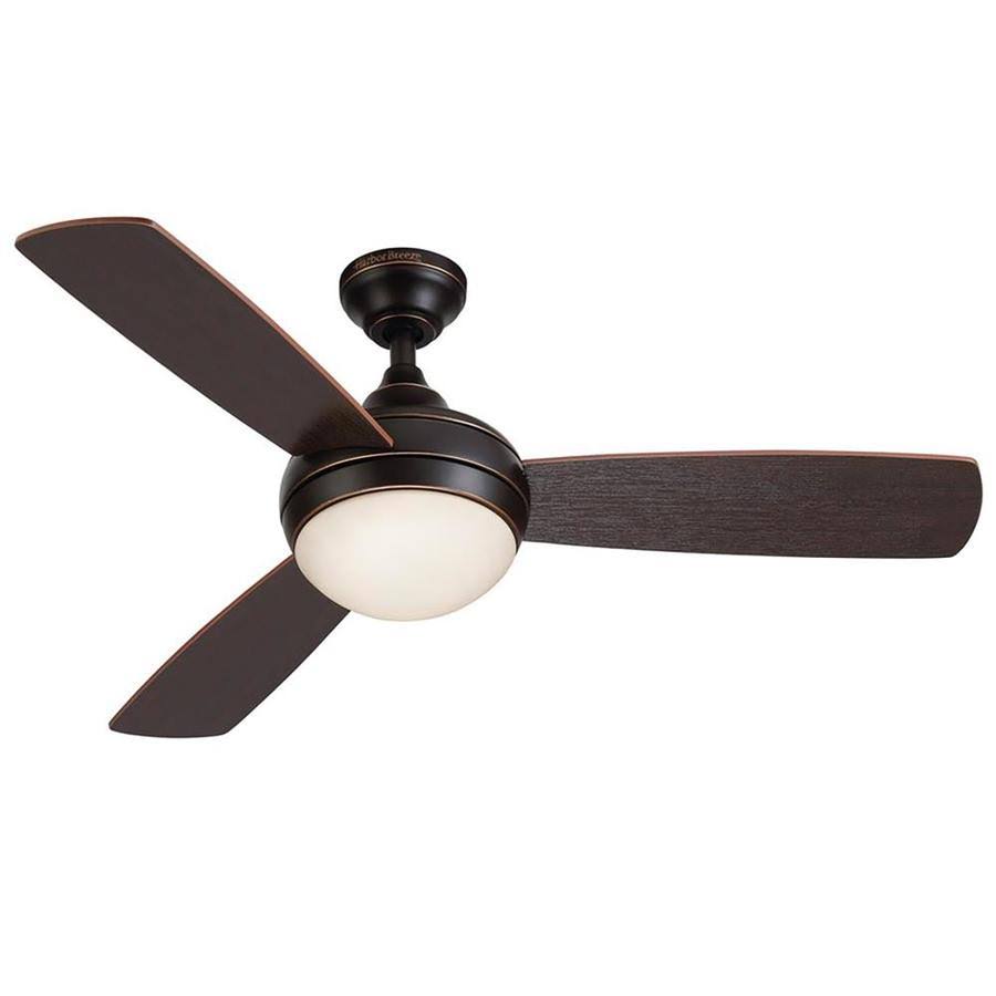 Harbor Breeze Sauble Beach 44-in Oil Rubbed Bronze Indoor Ceiling Fan with Light Kit and Remote (3-Blade) 40653