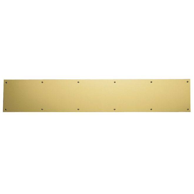 Baldwin Kick Plate 8x22 x 34x22 Non-Lacquered Brass