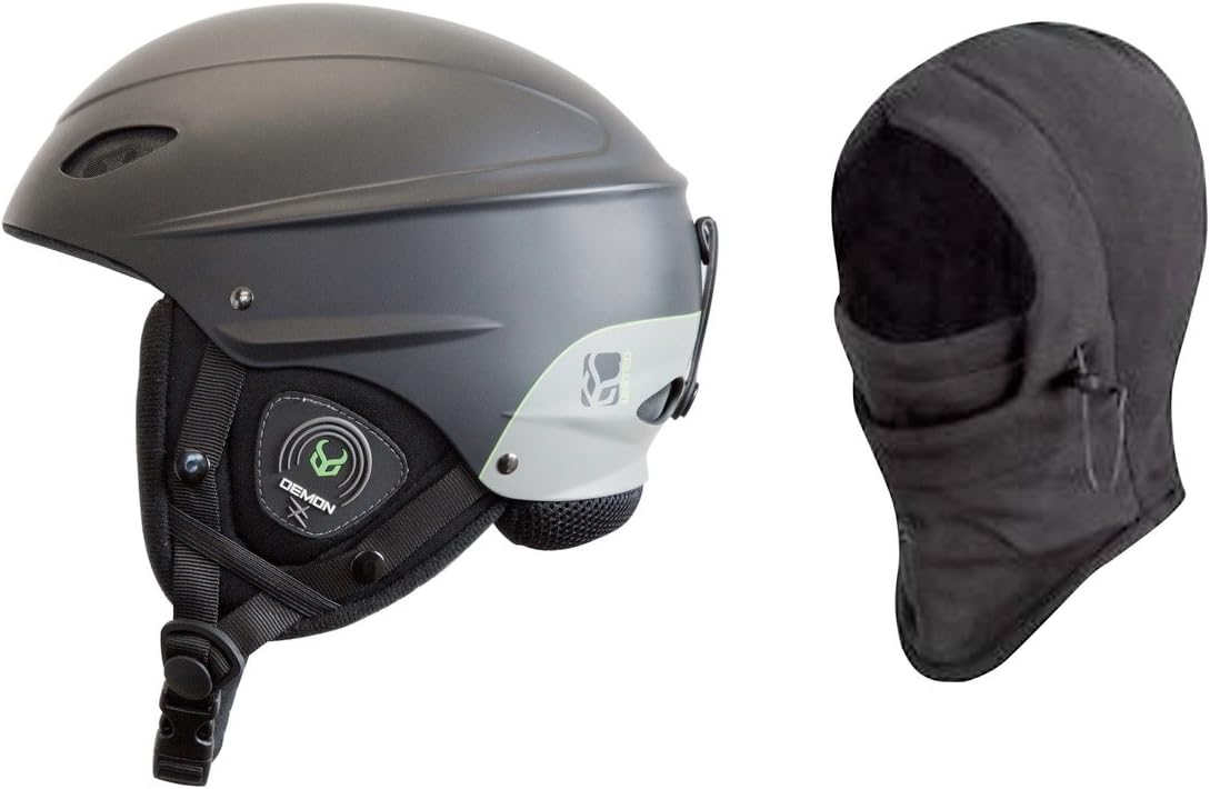 Demon Phantom Helmet with Brainteaser Audio and Free Balaclava (Black, Medium)