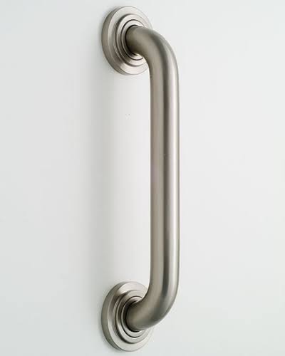 Jaclo 2618-ACU Grab Bar with Contemporary Round FLANGE, Antique Copper, 18x22