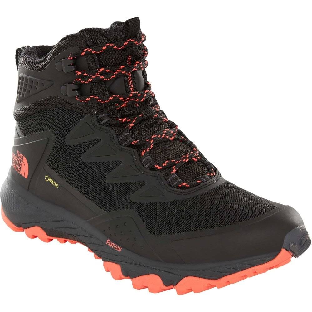 The North Face Ultra Fastpack Iii Mid Gtx W Tnf Black/fiery Coral