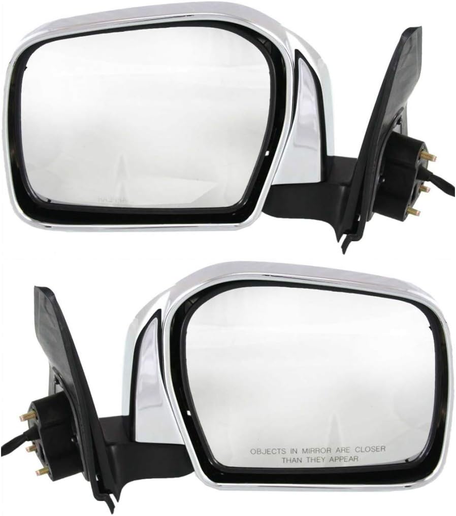 For Toyota Tacoma 2001 02 03 2004 Door Mirror Driver and Passenger Side Pair | Power | Non-Heated | Manual Folding | Chrome | (Pre Runner, 2WD)/(Base/DLX, 4WD) | 8794035751, 8791035840 | TO1320159, TO