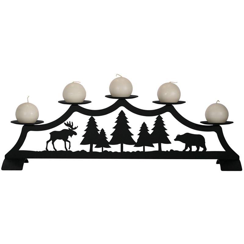 Village Wrought Iron Victorian - Fireplace Pillar Candle Holder
