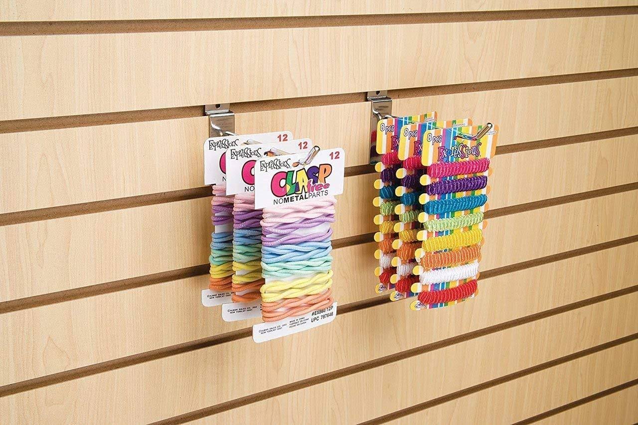 Econoco Deluxe Hook for Slat Wall, 8x22 Chrome (Pack of 96)