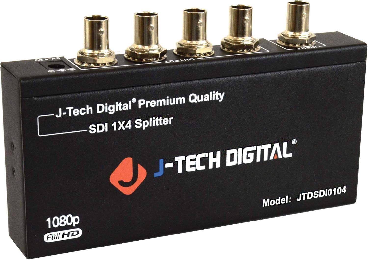J-Tech Digital Premium Quality SDI Splitter 1x4 Supports SD-SDI, HD-SDI, 3G-SDI up to 1320 Ft (1 Input and 4 outputs) Pack of 2