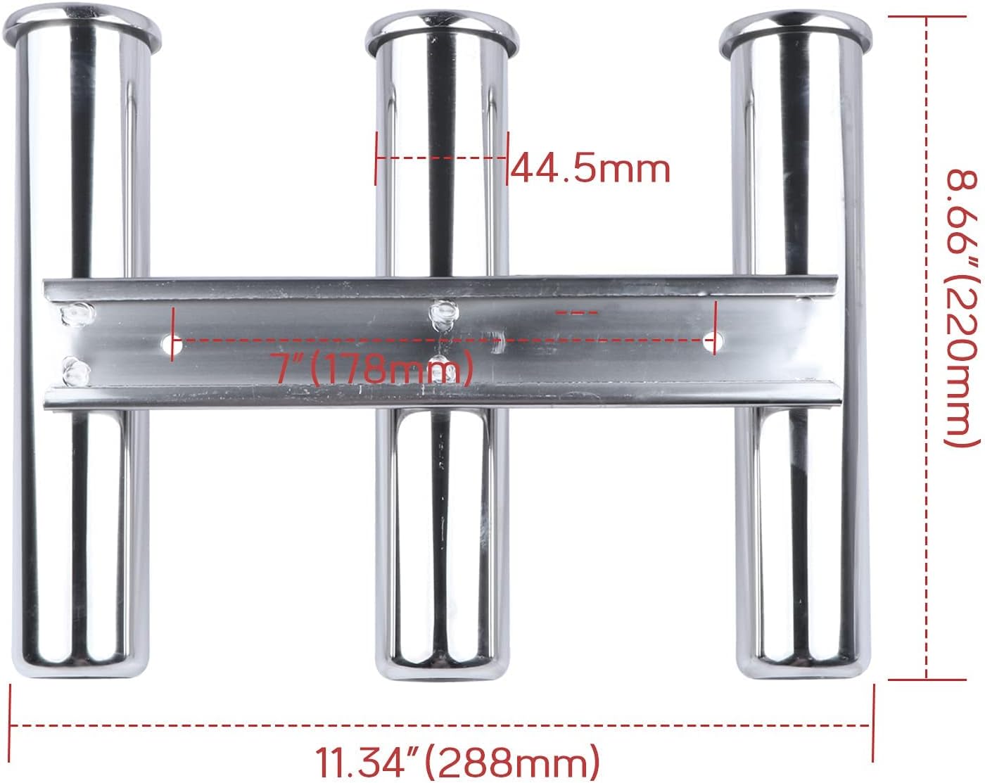 3 Rod Rack Fishing Rod Holder 316 Stainless Steel Rod Holder for Boats & Yacht