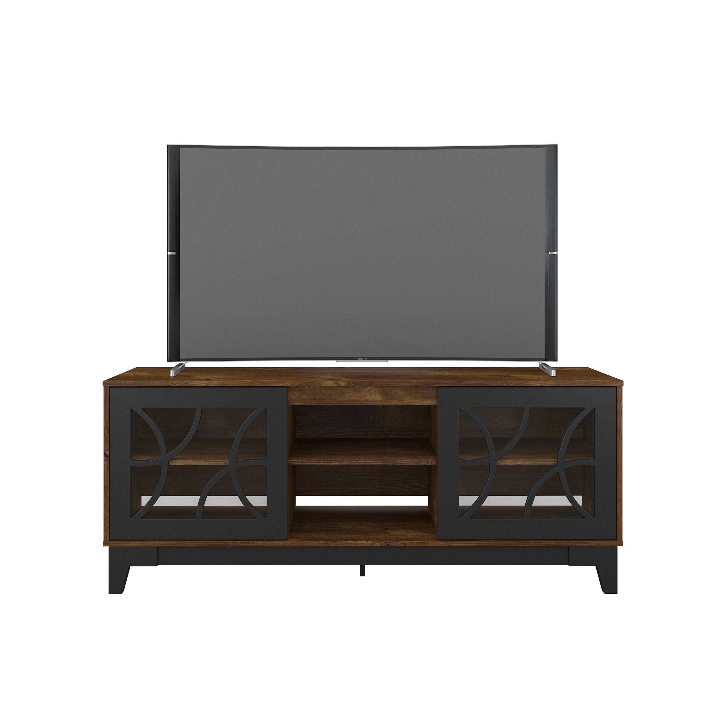 Nexera 402710 Venus TV Stand 63inch Black and Truffle