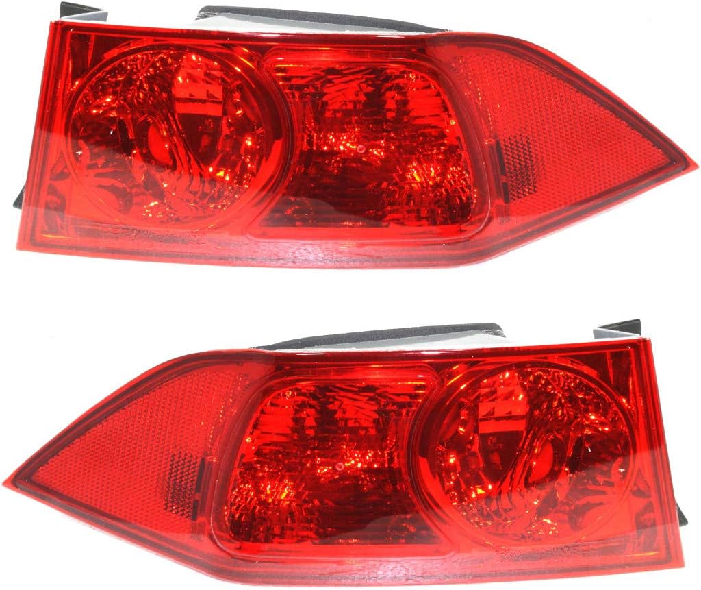 For Acura TSX Tail Light Assembly 2004 2005 Pair Driver and Passenger Side For AC2818105 + AC2819105