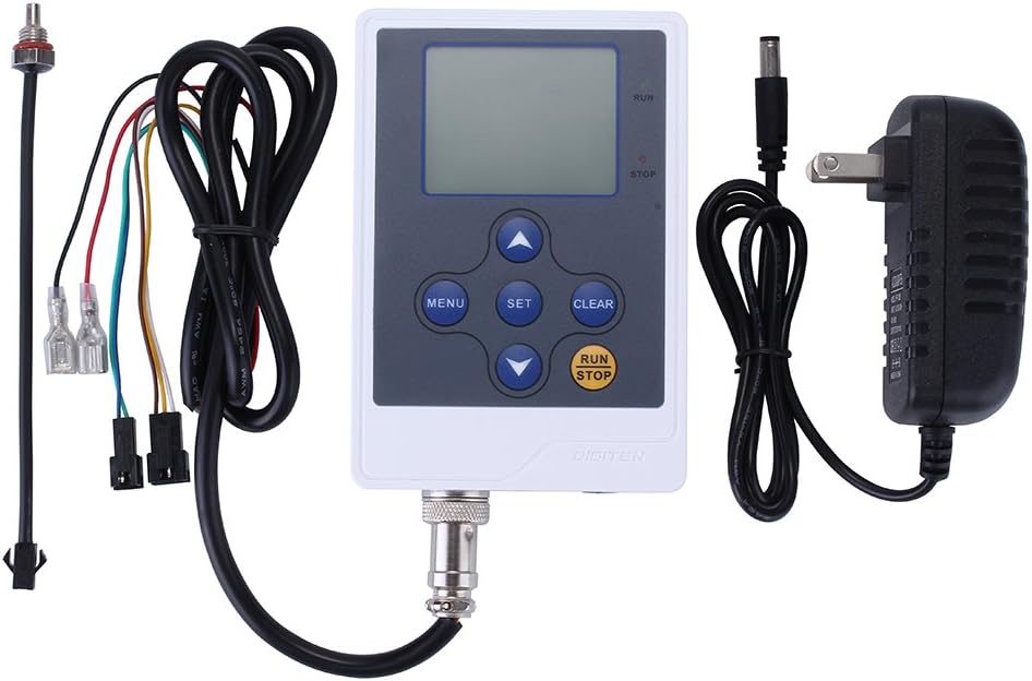 DIGITEN Water Liquid Flow Rate Volume Digital Display Flowmeter Quantitative Controller Counter Liter Gallon Pack of 2
