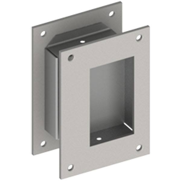 Hager 25N 3-1/2x22 x 5x22 Back to Back Flush Pull Set from The Pulls Collection Satin Stainless