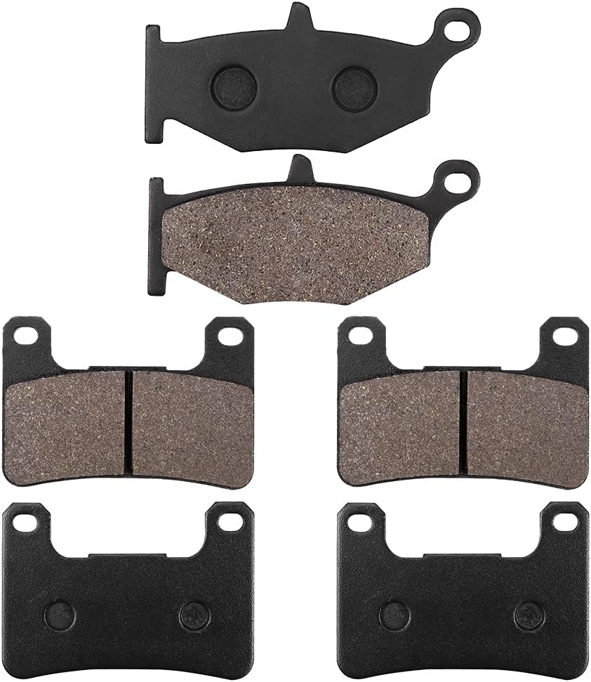 Sollon Front and Rear Brake Pads for Suzuki GSXR600 GSXR750 K6/K7/K8/K9/L0 2006-2010, GSXR1000 K7/K8 2007-2010, GSX1300R Hayabusa 2008-2012, DL1000 Vstrom 2014-2020, DL1000XT Vstrom 2018-2020 Pack of 2