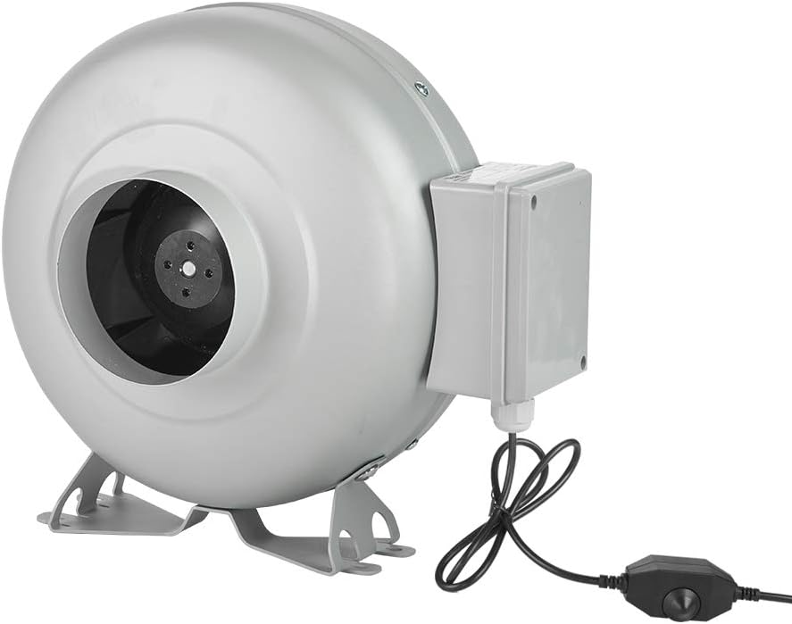 iPower 2 Pack 8 Inch 557 CFM Inline Duct Ventilation Fan with Variable Speed Controller HVAC Exhaust Blower for Grow Tent, 8