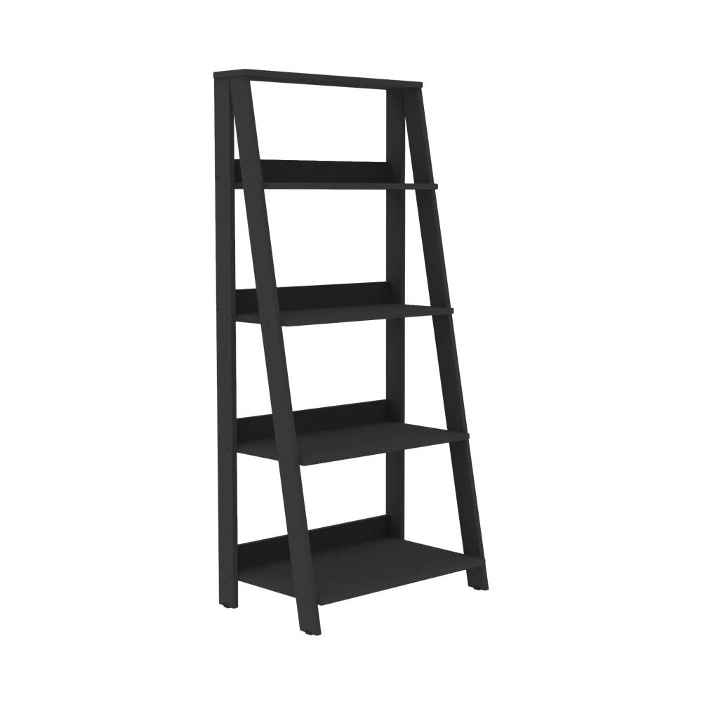 Walker Edison - 4-Shelf Ladder Bookcase - Black BBS55LDBL