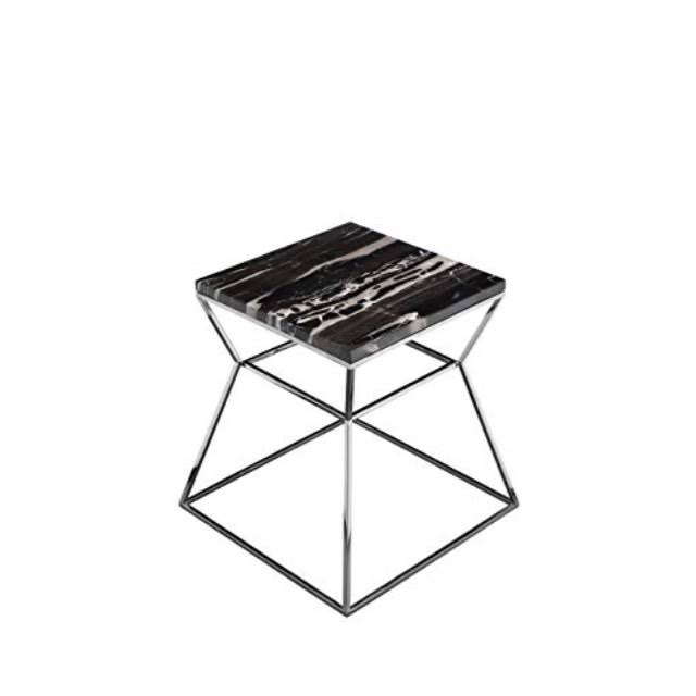 Pangea Home Geo Side Table, Black