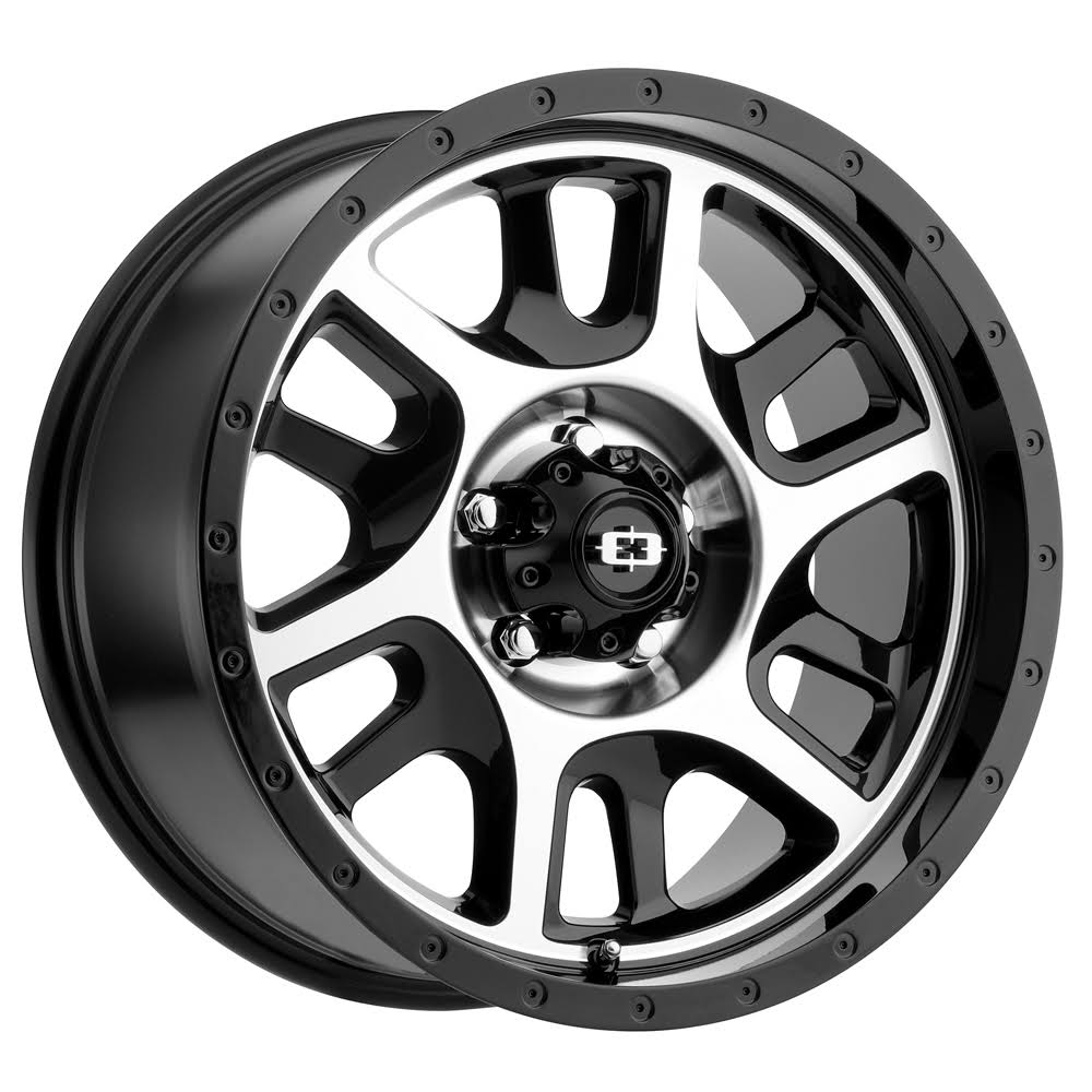 2009 Jeep Wrangler Vision Machined Black Split Wheel