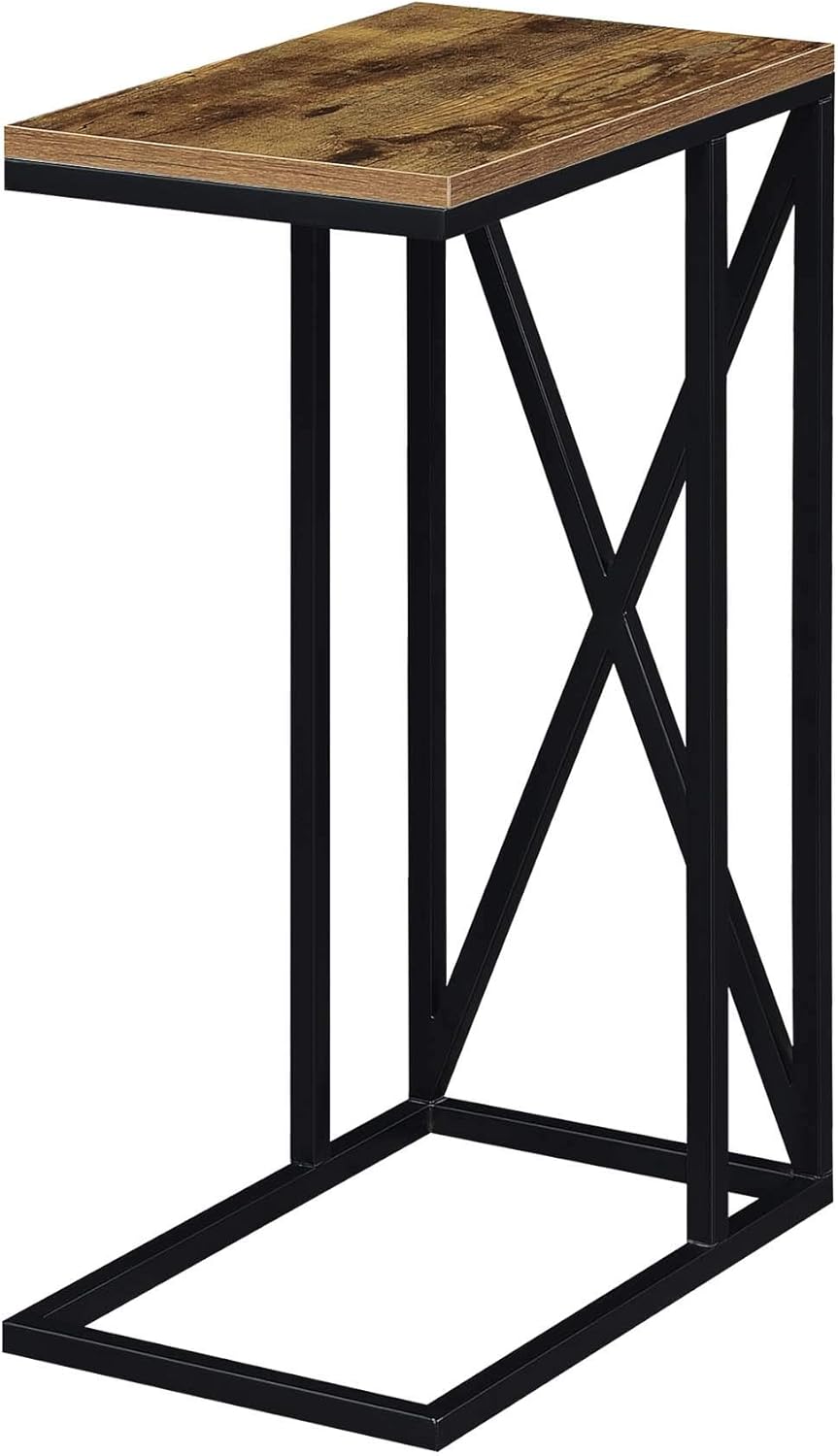 Convenience Concepts Tucson C End Table, Gray Marble/Black Pack of 2