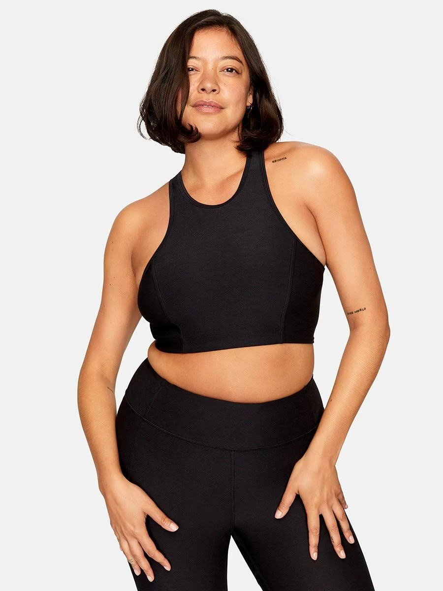 Athena Crop Top in Black | Outdoor Voices