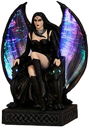 Pacific Giftware Winged Goth Fairy Fiber Optic Collectible Figurine